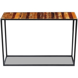 Masă consolă, lemn reciclat de esență tare, 110x35x76 cm - Img 5