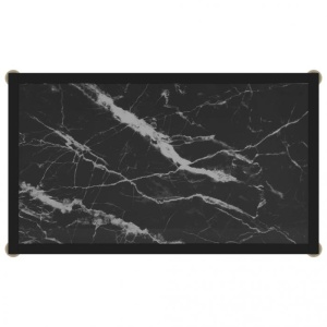 Masă consolă, negru, 60 x 35 x 75 cm, sticlă securizată - Img 4