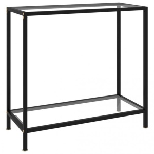 Masă consolă, transparent, 80 x 35 x 75 cm, sticlă securizat