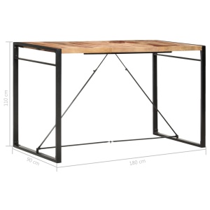 Masă de bar, 180 x 90 x 110 cm, lemn masiv de sheesham - Img 8