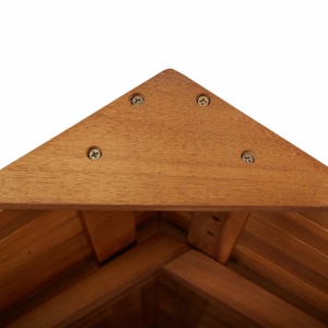 Masă de bar exterior cu acoperiș, 122x106x217 cm, lemn acacia - Img 7
