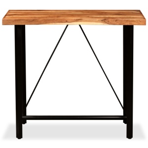 Masă de bar, lemn masiv de acacia, 120 x 60 x 107 cm - Img 9