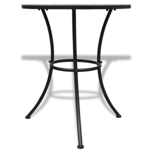 Masă de bistro, cărămiziu și alb, 60 cm, mozaic - Img 2