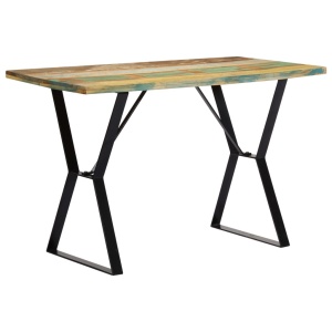 Masă de bucătărie, 120 x 60 x 76 cm, lemn masiv reciclat - Img 3