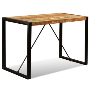 Masă de bucătărie din lemn masiv reciclat, 120 cm - Img 8