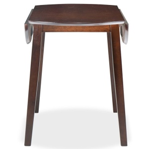 Masă de bucătărie extensibilă, rotund, MDF, maro - Img 3