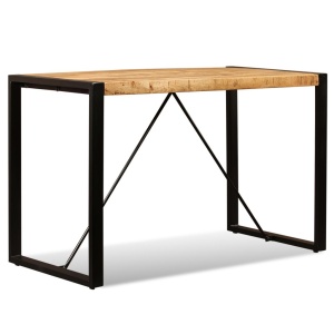 Masă de bucătărie, lemn masiv de mango nefinisat, 120 cm