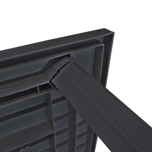 Masă de grădină, antracit, 126 x 76 x 72 cm, plastic - Img 3