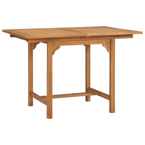 Masă de grădină extensibilă (110-160)x80x75cm lemn masiv tec - Img 4