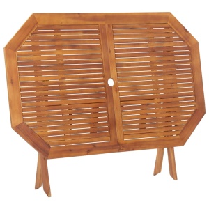 Masă de grădină pliabilă, 135x85x75 cm, lemn masiv de acacia - Img 5