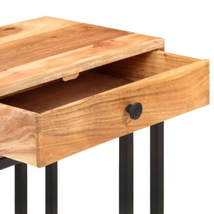 Masă laterală formă U, 45 x 30 x 61 cm, lemn masiv de acacia - Img 6