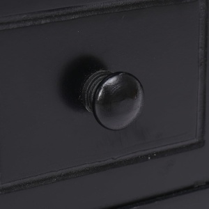 Masă laterală, negru, 40 x 40 x 40 cm, lemn de paulownia - Img 3