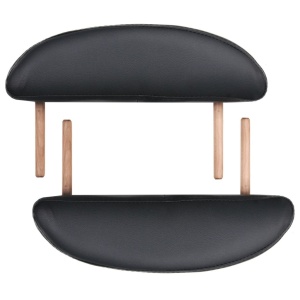 Masă masaj pliabilă, 10 cm grosime, cu 2 perne, oval, Negru - Img 5