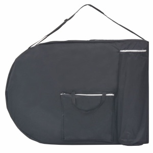 Masă masaj pliabilă, 10 cm grosime, cu 2 perne, oval, Negru - Img 8