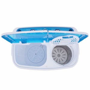Mașină de spălat mini, cuvă dublă, 5,6 kg - Img 5