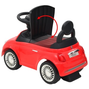 Mașinuță fără pedale Fiat 500 Roșu - Img 9