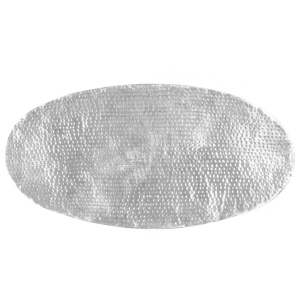 Măsuță cafea, argintiu, 100x50x28 cm aluminiu bătut la ciocan - Img 8
