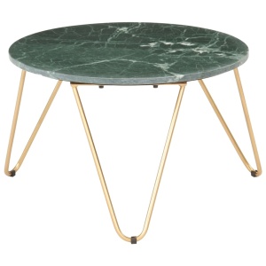 Măsuță cafea verde 65x65x42 cm piatră naturală aspect marmură - Img 7