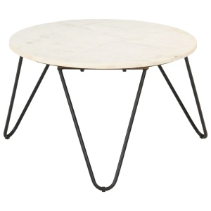 Măsuță de cafea alb 65x65x42 cm piatră naturală aspect marmură