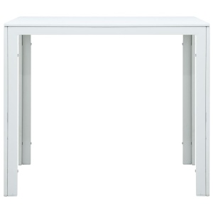 Măsuță de cafea, alb, 78 x 78 x 74 cm, HDPE, aspect lemn - Img 3