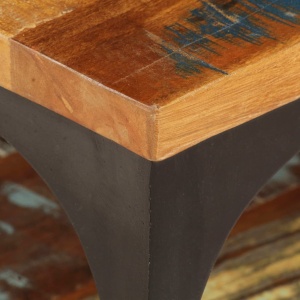 Măsuță de cafea cu raft, 100 x 60 x 35 cm, lemn masiv reciclat - Img 2