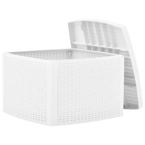 Măsuță laterală, alb, 54 x 54 x 36,5 cm, plastic - Img 4