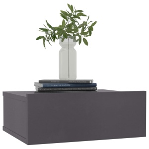 Noptiere suspendate, 2 buc., gri, 40 x 30 x 15 cm, PAL - Img 3
