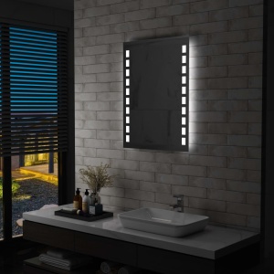 Oglindă cu LED de perete de baie, 60 x 80 cm
