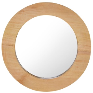Oglindă de perete, 40 cm, tec, rotund