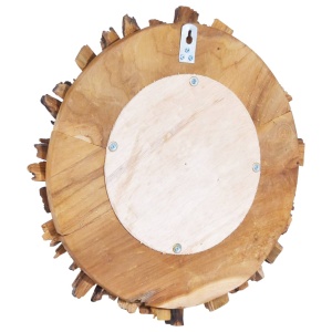 Oglindă de perete, 40 cm, tec, rotund - Img 4