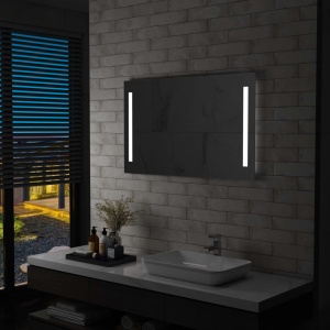 Oglindă de perete de baie cu LED, 100 x 60 cm