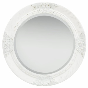 Oglindă de perete in stil baroc, alb, 50 cm - Img 2