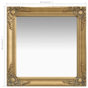 Oglindă de perete in stil baroc, auriu, 60 x 60 cm - Img 5