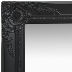 Oglindă de perete in stil baroc, negru, 40 x 40 cm - Img 3
