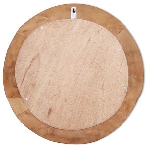 Oglindă decorativă Lemn de tec 60 cm Rotundă - Img 7