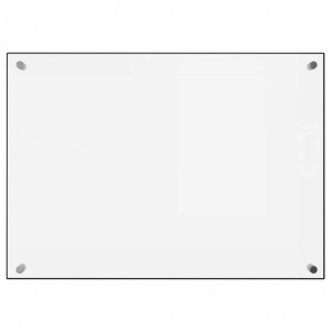 Panou antistropi bucătărie, alb, 70x50 cm, sticlă securizată - Img 3