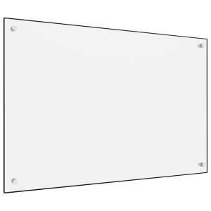 Panou antistropi bucătărie, alb, 90x60 cm, sticlă securizată - Img 2