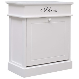 Pantofar, alb, 50 x 28 x 58 cm, lemn de paulownia