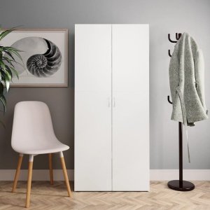 Pantofar, alb, 80 x 35,5 x 180 cm, PAL