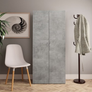 Pantofar, gri beton, 80 x 35,5 x 180 cm, PAL