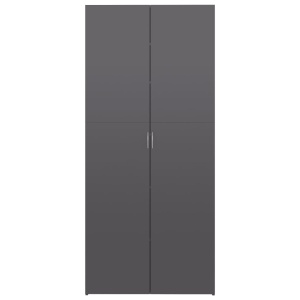 Pantofar, gri foarte lucios, 80 x 35,5 x 180 cm, PAL - Img 8