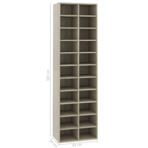 Pantofar, stejar Sonoma, 54x34x183 cm, PAL - Img 5
