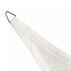 Pânză parasolar HDPE, triunghiulară, 5x5x5 m, alb - Img 3