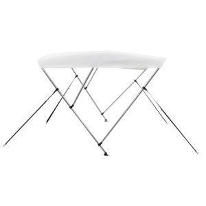 Parasolar barcă Bimini cu 3 arcuri, alb, 183 x 140 x 140 cm - Img 6