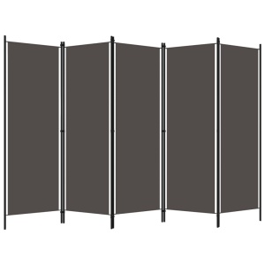 Paravan de cameră cu 5 panouri, antracit, 250 x 180 cm - Img 2