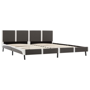 Pat cu saltea cu spumă cu memorie, 180x200 cm, piele ecologică - Img 5