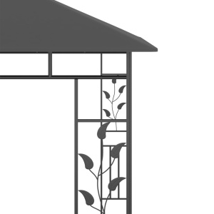 Pavilion cu plasă anti-țânțari, antracit, 3x3x2,73 m, 180 g/m² - Img 6
