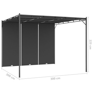 Pavilion de grădină cu perdea laterală, antracit, 3x3x2,25 m - Img 7