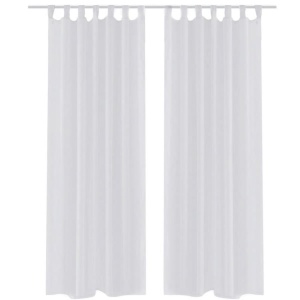 Perdea transparentă Alb 140 x 245 cm 2 buc