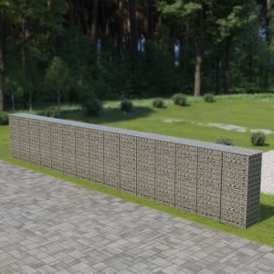 Perete gabion cu capace, 900 x 50 x 150 cm, oțel galvanizat